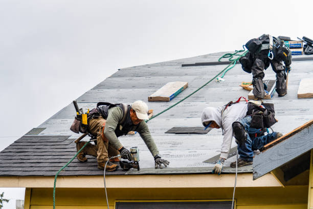 Professional Gutter Installation technician working in Black Mountain, NC